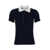 Thom Browne Blue Fitted Polo Shirt With Contrasting Collar In Wool Woman BLUE