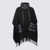 Herno 'Warmy' Black High Neck Poncho With Patch Pockets In Wool And Nylon Woman Black