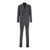 Lardini Grey Double Breasted Suit With Peak Revers In Flanel Man GREY