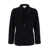 Lardini Black Single-Breasted Jacket With Patch Pockets In Cashmere Knit Man Black