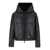 DSQUARED2 'New Icon' Black Shearling Jacket With Logo Print In Leather Man Black