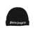 Palm Angels LOGO KNIT BEANIE BLACK WHITE Black  