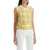 Dolce & Gabbana "Silk Sleeveless Top With Mai TRIS MAIOLICA GIALLO