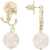 Jimmy Choo Jc Pearl Earrings GOLD WHITE