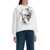 Alexander McQueen Boxy Cherry Blossom Skull Sweat WHITE BLACK