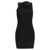 COPERNI Mini Black Dress With Cut-Out And Logo Detail In Ribbed Viscose Woman Black