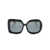 JACQUEMUS Jacquemus Oversized Asymmetric Sunglasses Black