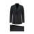 Lardini Stretch wool tuxedo with satin profiles Black