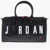 Nike Air Jordan Faux Leather Duffle Bag With Logo-Maxi Black