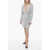 ROTATE Birger Christensen Sequined Wrap Minidress Silver