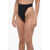 ANDREADAMO Ribbed High Waisted Thong Black