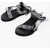 ARIZONA LOVE Zebra Patterned Trekky Sandals With Velcro Closure Black & White