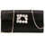 Roger Vivier Flower Buckle Envelope Clutch NERO