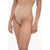 ANDREADAMO Ribbed High Waisted Thong Beige