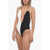 ELOU Two-Tone Crochet Taya One Piece Swimsuit Black & White