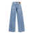 Versace Light Blue Five Pocket Jeans With Logo Patch In Denim Woman BLUE