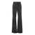 MSGM Black Straight Pants In Eco Leather Woman Black