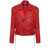 Balmain Balmain Quilted Lambskin Biker Jacket Clothing RED