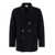 Lardini Black Double-Breasted Jacket With Peak Revers In Wool Man Black