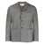 Thom Browne Thom Browne Sack Jacket In Double Face Knit Eng Rwb Stripe Clothing GREY