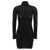 Elisabetta Franchi Openwork logo dress Black