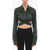 AMBUSH Satin Crop Shirt With Wrapped Detail Green