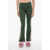 Palm Angels Flared Joggers With Contrasting Side Band Green