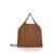 Stella McCartney Tiny Tote Eco Shaggy Deer W/Antique Gold Color Chain BROWN