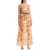 ZIMMERMANN Maxi Linen Golden Plunge Dress With PINK ROSE