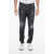 DSQUARED2 All-Over Rhinestoned Skater Fit Denims 14Cm Black