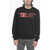 Diesel Brushed Cotton S-Ginn-E3 Crewneck Sweatshirt With Logo Print Black