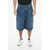 Off-White Loose-Fit Denim Shorts With Arrow Patch Blue