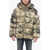 Diesel Quilted W-Ralle Down Jacket With Tie-Dye Print Green