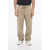 Off-White Brushed Cotton Joggers With Relaxed Fit Beige