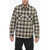 Off-White Flannel Shirt With Check Pattern Beige