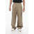 Off-White Oversized Cargo Pants With Elastic Hem Beige