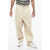 Marcelo Burlon Double-Pleated Cross Cotton Pants Beige