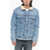 Diesel Denim D-Barcy Padded Jacket With Eco Fur Collar Blue