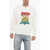 Palm Angels Wool Blend Printed Rainbow Crewneck Pullover Black