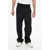 Palm Angels Cotton Blend Tape Pants With Side Contrasting Bands Black