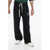 Palm Angels Embroidered Logo Cotton Pants With Drawstrings Black