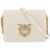 Pinko Love Click Mini Chevron Bag BIANCO SETA-ANTIQUE GOLD