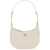 Pinko Half Moon Shoulder Bag BIANCO SETA-ANTIQUE GOLD