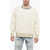 Palm Angels Distressed Sweatshirt With Logo Lettering Beige