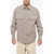 Palm Angels Snap Buttoned Micro Check Saharan Overshirt Beige