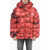 Diesel Quilted W-Ralle Down Jacket With Tie-Dye Print Red