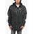 Diesel Leather L-Sphinx Jacket With Fleece Hood Black