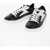 Neil Barrett Lether Low-Top Sneakers With Piercing Black