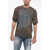 DSQUARED2 Tie-Dyed Effect T-Wesher T-Shirt With Print Brown