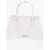 Maison Margiela Mm11 Textured Leather Hand Bag With Removable Shoulder Strap White